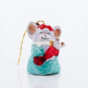 Christmas Mama and Baby Critter Bell Ornament